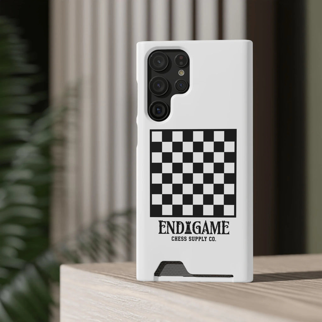 Endgame Checkerboard Card Holder Phone Case