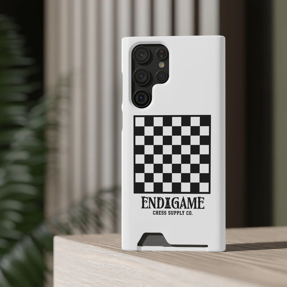 Endgame Checkerboard Card Holder Phone Case