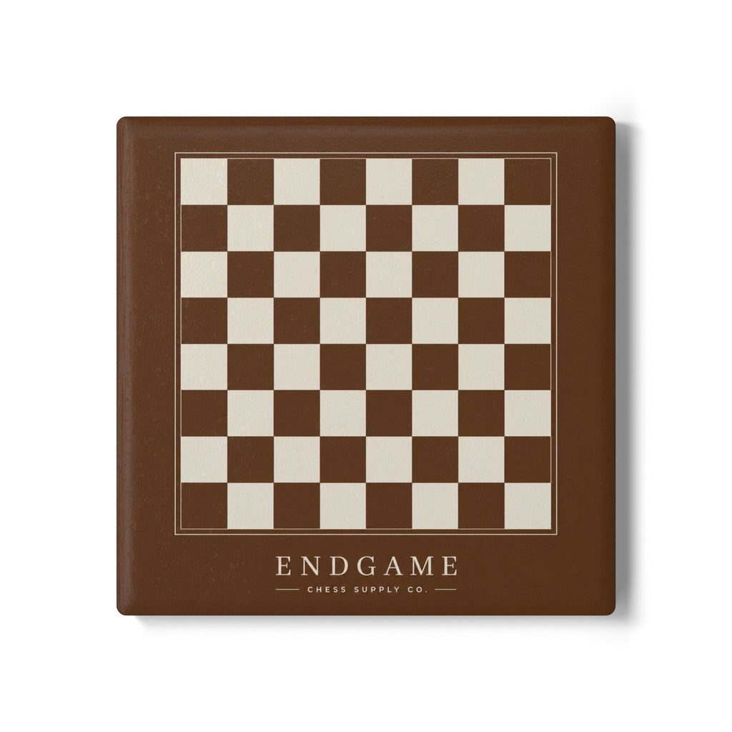 Endgame Chessboard Coaster – Brown