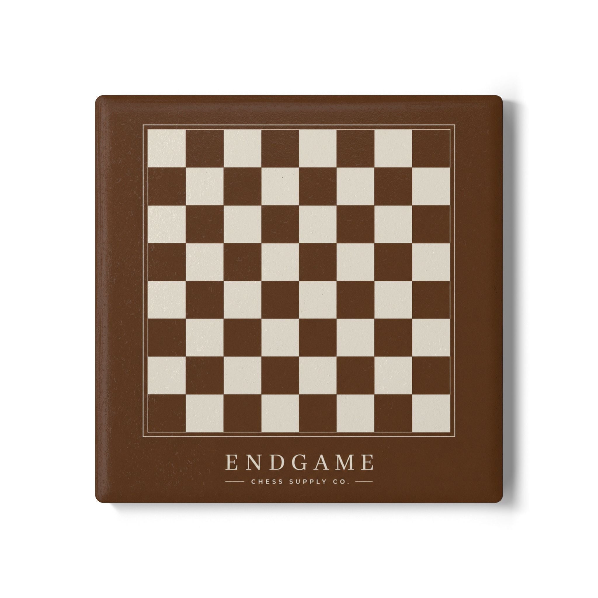 Endgame Chessboard Coaster – Brown