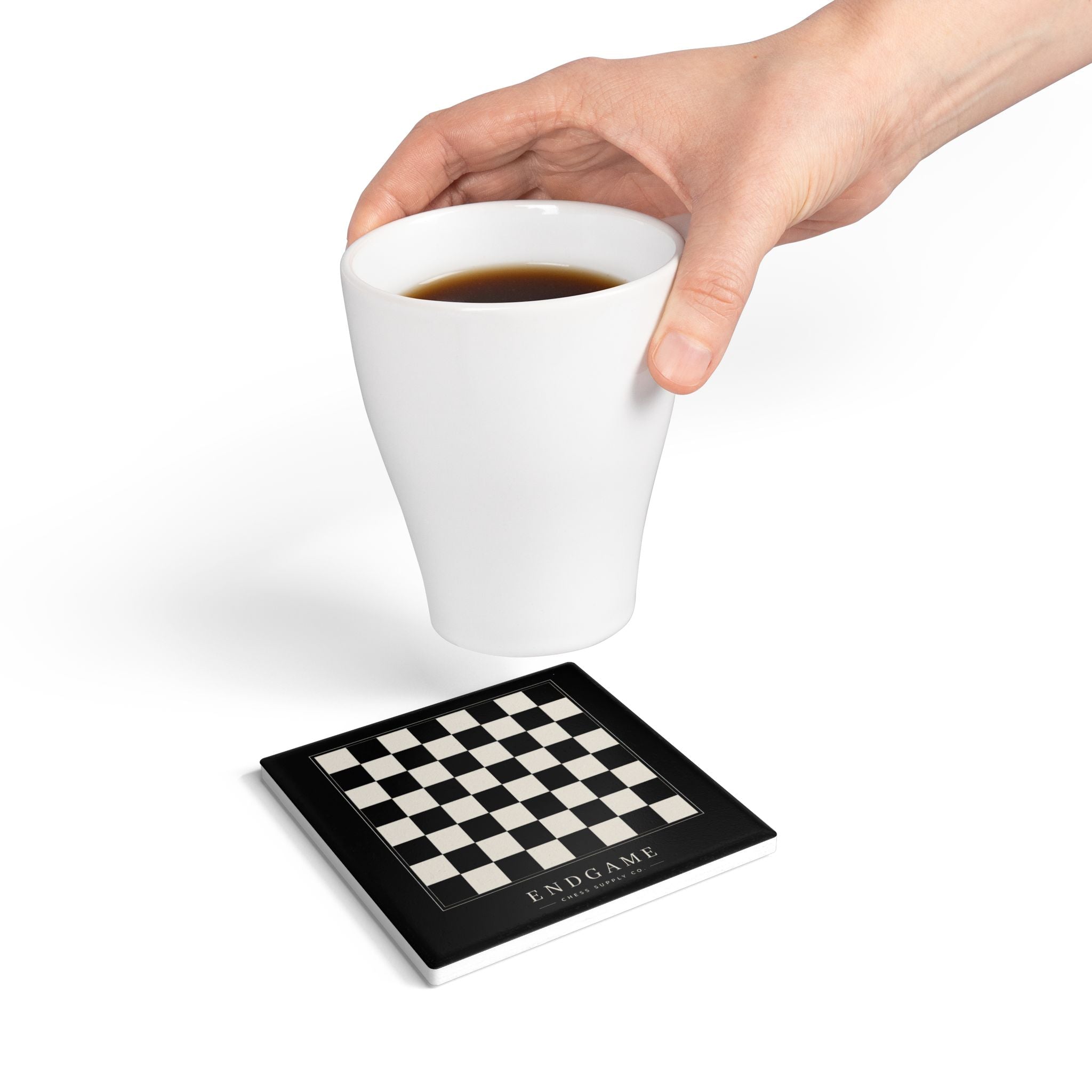 Endgame Chessboard Coaster – Black