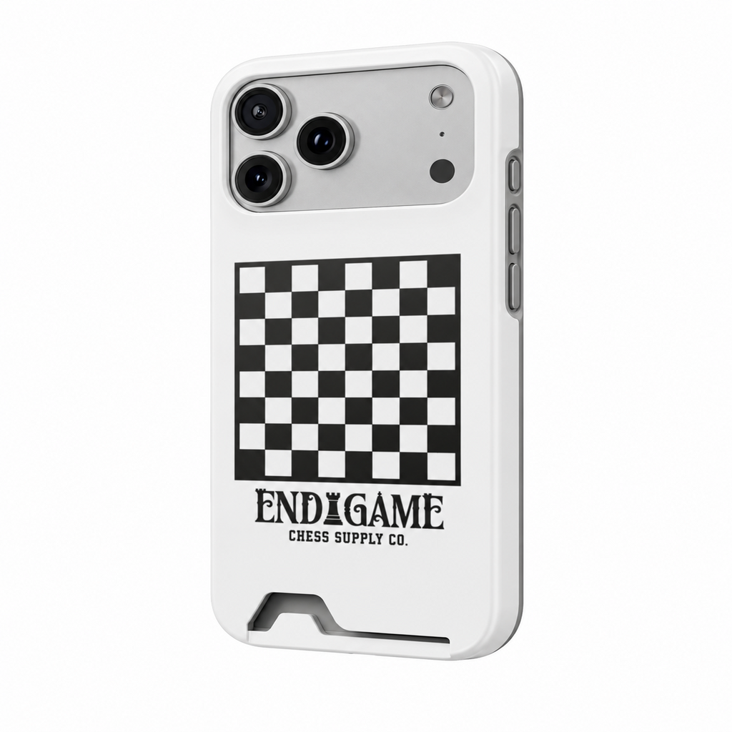 Endgame Checkerboard Card Holder Phone Case
