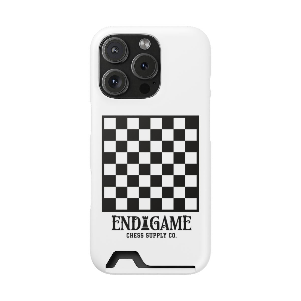 Endgame Checkerboard Card Holder Phone Case