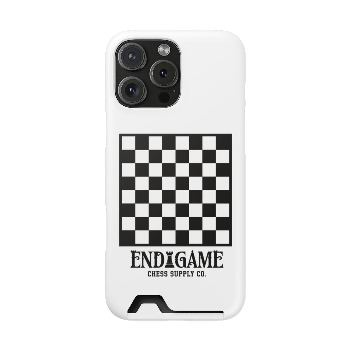Endgame Checkerboard Card Holder Phone Case