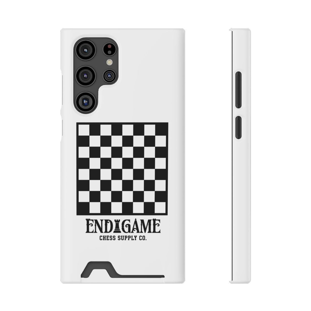 Endgame Checkerboard Card Holder Phone Case